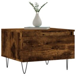 Berkfield Home Coffee Tables 2 pcs Smoked Oak 50x46x35 cm Engineered Wood in Brown - Size: 50 x 46 x 35 cm - thumbnail 3