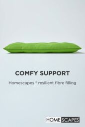 Homescapes 6 Pack Seat Pads Luxury 100% Cotton Indoor Outdoor Garden Cushion, 40cm in Lime - Size: 40 cm x 40 cm - thumbnail 4