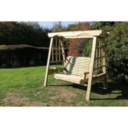 Churnet Valley Garden Furniture Ltd The Cottage Swinging Seat Hammock - Sits 2, - Min. Assembly Required in Brown - thumbnail 3