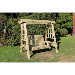 Churnet Valley Garden Furniture Ltd The Cottage Swinging Seat Hammock - Sits 2, - Min. Assembly Required in Brown - thumbnail 1