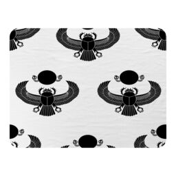 Benjamin Tate Design Scarab Silhouette Blanket in Natural - Size: 120 cm x 150 cm - thumbnail 1