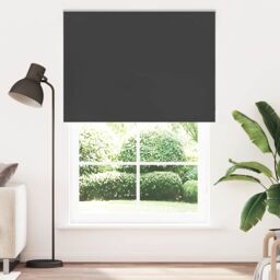 Berkfield Home Roller Blind Blackout Black 150x230 cm Fabric Width 146.6 cm Polyester - thumbnail 1