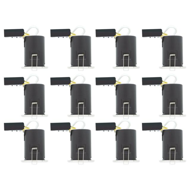 First Choice Lighting Set of 12 Fire Bathroom Downlights - Chrome IP65 Recessed Downlights in Silver - image 1