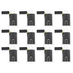First Choice Lighting Set of 12 Fire Bathroom Downlights - Chrome IP65 Recessed Downlights in Silver - thumbnail 1