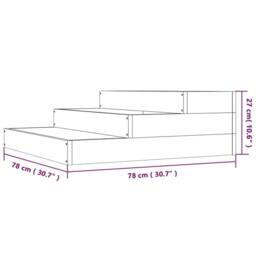 Berkfield Home Planter 78x78x27 cm Solid Wood Pine in Light Tan - Size: 78 x 78 x 27 cm - thumbnail 7