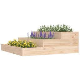 Berkfield Home Planter 78x78x27 cm Solid Wood Pine in Light Tan - Size: 78 x 78 x 27 cm - thumbnail 1