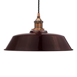 SE Home Burgundy Red Chancery Pendant Light - Antique Copper - Black Twisted - thumbnail 1