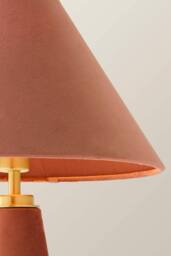 ValueLights Martha Conical Lamp Shade Velvet Boucle Fabric Table Lamp with Bulb in Dusty Pink - thumbnail 4