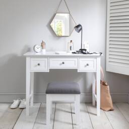 Nöa and Nani Karlstad Dressing Table with Drawers and Stool in White - thumbnail 3