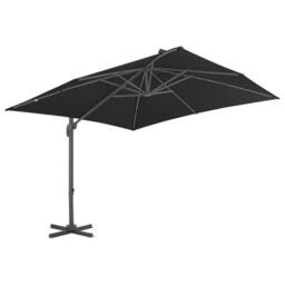 Berkfield Home Cantilever Umbrella with Aluminium Pole 3x3 m Black - thumbnail 1