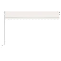 Berkfield Home Manual Retractable Awning 450x350 cm Cream in Beige - thumbnail 4