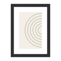nielsen Velino Picture Frame A4 - Glass Front & Abstract Poster Print in Black - thumbnail 1
