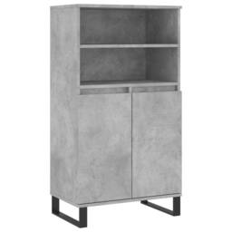 Berkfield Home Highboard Concrete Grey 60x36x110 cm Engineered Wood - Size: 60 x 36 x 110 cm - thumbnail 1