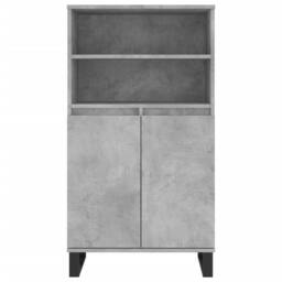 Berkfield Home Highboard Concrete Grey 60x36x110 cm Engineered Wood - Size: 60 x 36 x 110 cm - thumbnail 6