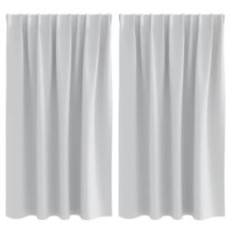 Berkfield Home Curtains with Curtains 2 pcs Pale grey 140 x 140 cm Polyester in Light Grey
