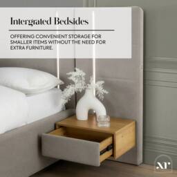 X Rocker Amelia Ottoman Hotel Bed with App-Controlled LED Lights & Bedsides in Grey - Size: King - thumbnail 7