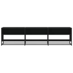 Berkfield Home TV Cabinet Black 180x40x46 cm Engineered Wood - Size: 180 x 40 x 46 cm - thumbnail 4
