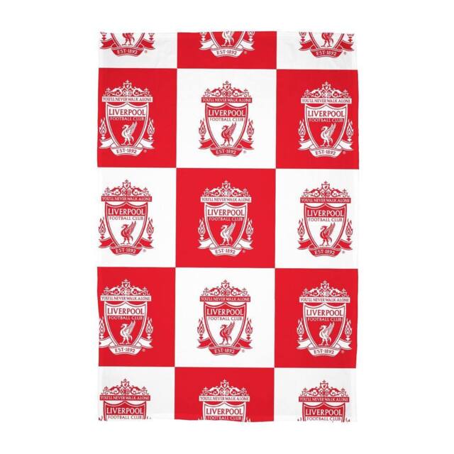 Liverpool FC Fleece Checkerboard Blanket in Red - Size: Crib - image 1