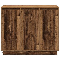 Berkfield Home Sideboard with LED - Old Wood - 90x32x75 cm - Engineered Wood in Brown - Size: 90 x 32 x 75 cm - thumbnail 7