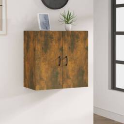 Berkfield Home Wall Cabinet Smoked Oak 60x31x60 cm Engineered Wood in Brown - Size: 60 x 31 x 60 cm - thumbnail 2
