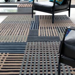 The Rug Shop UK Blue Handmade Wool Modern Abstract Easy To Clean Area Rug - Size: 160 cm x 230 cm