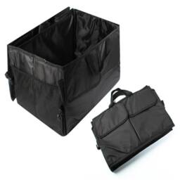 NESTLUNE Car Boot Tidy Bag Storage Box Trunk in Black - thumbnail 1
