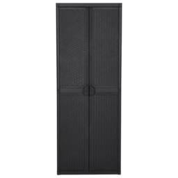 Berkfield Home Garden Storage Cabinet Black 65x45x172 cm PP Rattan - Size: 65 x 45 x 172 cm