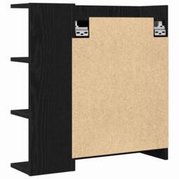 Berkfield Home Modern Black Oak Bathroom Mirror Cabinet - 62.5 x 20.5 x 64 cm - thumbnail 6