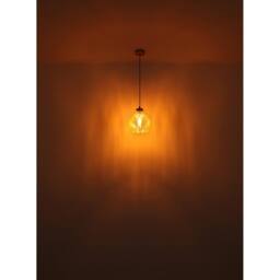 Netlighting Jessica Dome Pendant Gold Colours Matt Amber Glass Shade 1x E27 - thumbnail 5