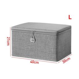 EONLION L Storage Box With Combination Lock Storage Box with Lid in Grey - thumbnail 2