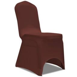 Berkfield Home Stretch Chair Cover 4 pcs Brown - thumbnail 1
