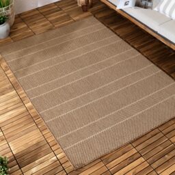 Yard Pentle Jute Effect Indoor/Outdoor Rug in Natural - Size: 120 cm x 170 cm - thumbnail 4