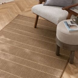Yard Pentle Jute Effect Indoor/Outdoor Rug in Natural - Size: 120 cm x 170 cm - thumbnail 5