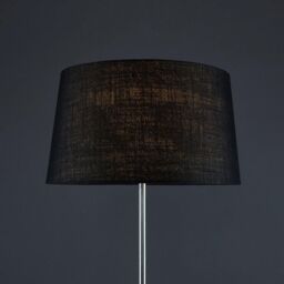 ValueLights Charlie Silver Floor Lamp Black Shade - thumbnail 3