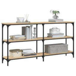 Berkfield Home Console Table Sonoma Oak 150x29x75 cm Engineered Wood in Brown - Size: 150 x 29 x 75 cm - thumbnail 3