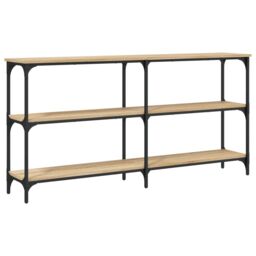 Berkfield Home Console Table Sonoma Oak 150x29x75 cm Engineered Wood in Brown - Size: 150 x 29 x 75 cm - thumbnail 2