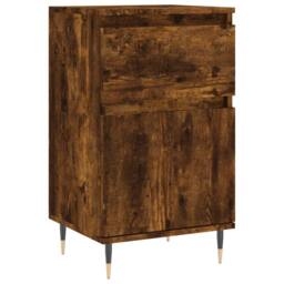 Berkfield Home Sideboards 2 pcs Smoked Oak 40x35x70 cm Engineered Wood in Brown - Size: 40 x 35 x 70 cm - thumbnail 5