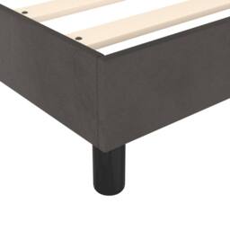 Berkfield Home Box Spring Bed Frame Dark Grey 135x190 cm Double Velvet - thumbnail 7
