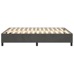 Berkfield Home Box Spring Bed Frame Dark Grey 135x190 cm Double Velvet - thumbnail 6