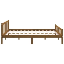 Berkfield Home Bed Frame Honey Brown Solid Wood 120x200 cm - Size: Small Double - thumbnail 6