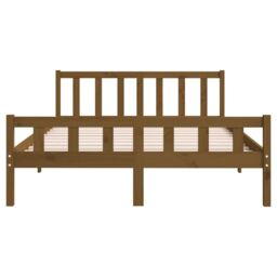 Berkfield Home Bed Frame Honey Brown Solid Wood 120x200 cm - Size: Small Double - thumbnail 5