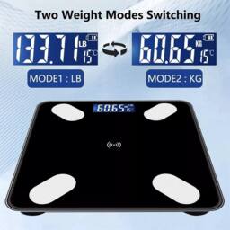 EONLION Digital Bathroom Scales Weighing in Black - thumbnail 4