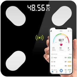EONLION Digital Bathroom Scales Weighing in Black - thumbnail 1