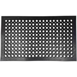 Ark Mat Heavy Duty Rubber Door Mat Non-Slip Wheelchair Friendly - 1.5m x 0.9m in Black - Size: 150 cm x 90 cm - thumbnail 1
