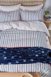 Helena Springfield 'Elwood Stripe' Cotton Cover Set - Size: Single - thumbnail 4