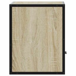 Berkfield Home Wall-mounted Bedside Cabinet Sonoma Oak 40x31x39.5 cm in Brown - thumbnail 6