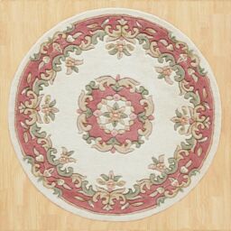 The Rug Shop UK Cream Pink Handmade Traditional Easy to clean Border Floral Area Rug - Size: 200 cm x 280 cm - thumbnail 4