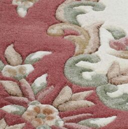 The Rug Shop UK Cream Pink Handmade Traditional Easy to clean Border Floral Area Rug - Size: 200 cm x 280 cm - thumbnail 2