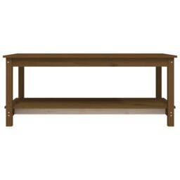 Berkfield Home Coffee Table Honey Brown 110x55x45 cm Solid Wood Pine - Size: 110 x 55 x 45 cm - thumbnail 5