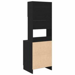 Berkfield Home Kitchen Cabinet Black Oak 60x50x180 cm Engineered Wood - Size: 60 x 50 x 180 cm - thumbnail 9